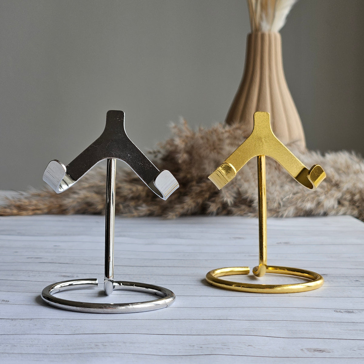 Silver Gold Crystal Specimen Display Stand – Wholehearted Crystal Creations