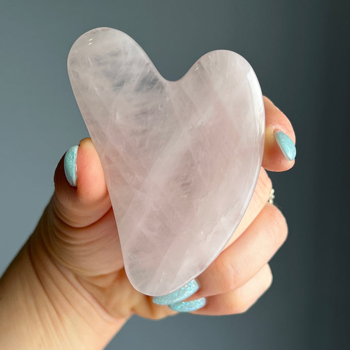 Rose Quartz Gua Sha Tool – Wholehearted Crystal Creations