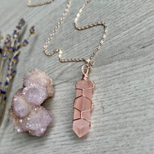 Rose Quartz Wire Wrapped Crystal Necklace – Wholehearted Crystal Creations