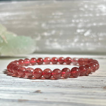 Strawberry Quartz Beaded Stretch Bracelet – Wholehearted Crystal Creations