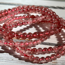 Strawberry Quartz Beaded Stretch Bracelet – Wholehearted Crystal Creations