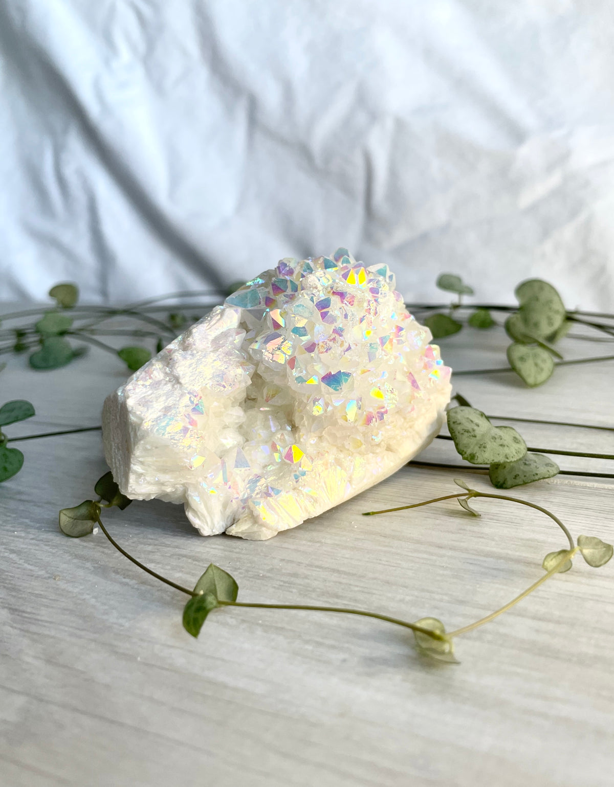 Angel Aura Quartz Cluster Crystal Specimen – Wholehearted Crystal Creations