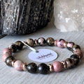 Rhodonite Rose Gold Hematite Stretch Bracelet – Wholehearted Crystal Creations