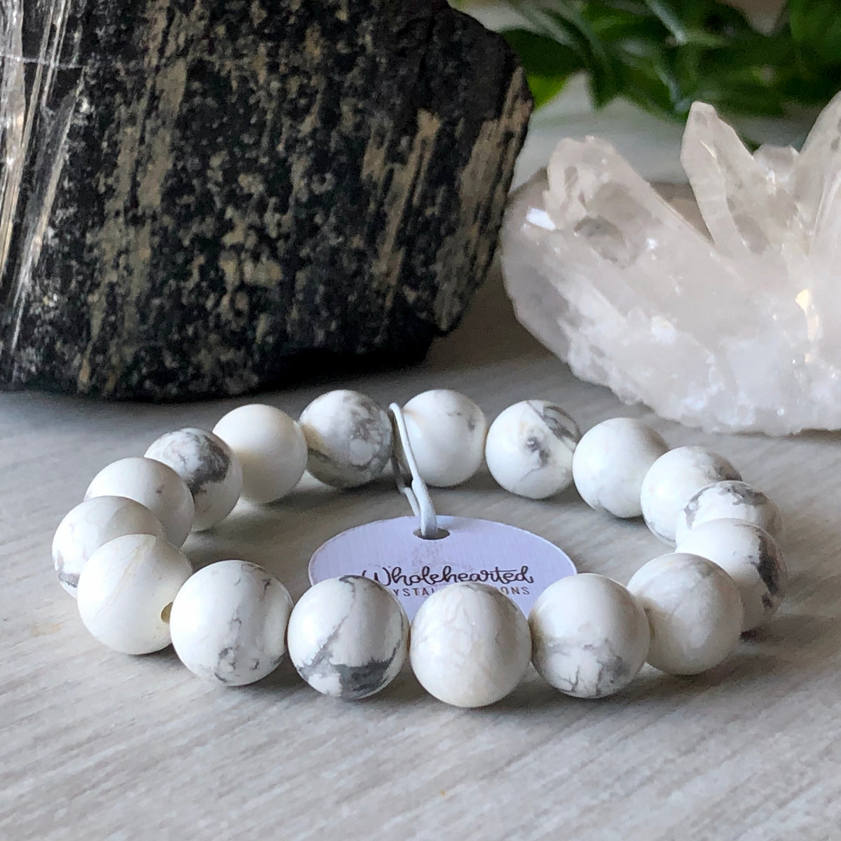Howlite Stretch Bracelet 10mm – Wholehearted Crystal Creations