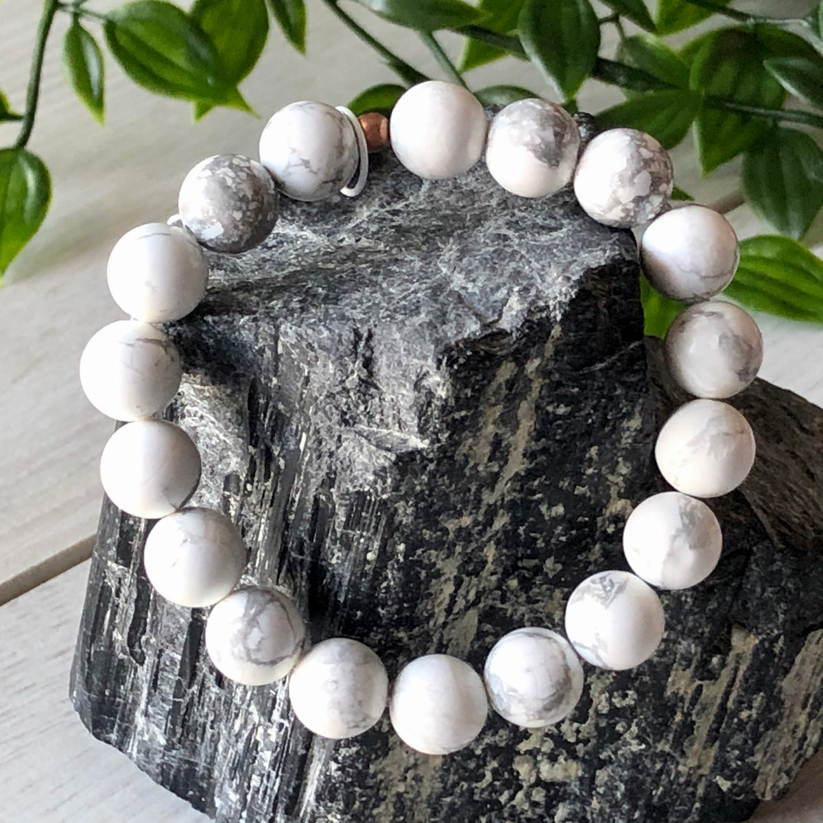 Howlite Stretch Bracelet 10mm – Wholehearted Crystal Creations