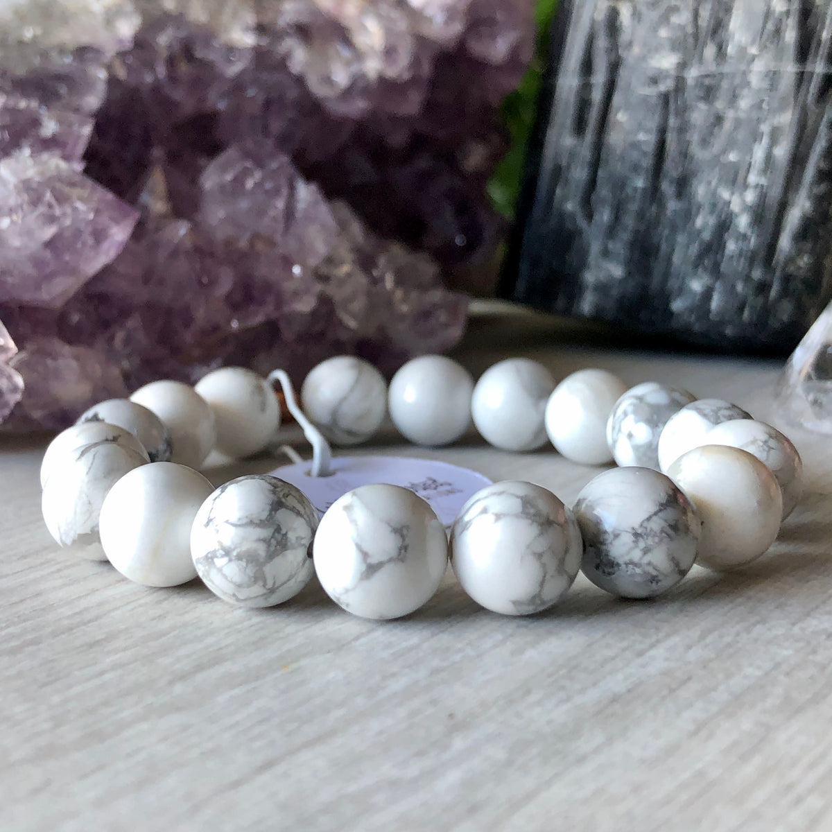 Howlite Stretch Bracelet 10mm – Wholehearted Crystal Creations