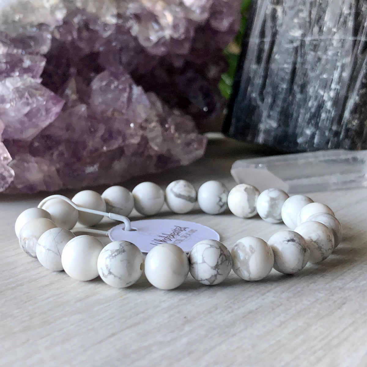Matte Howlite Stretch Bracelet 8mm – Wholehearted Crystal Creations