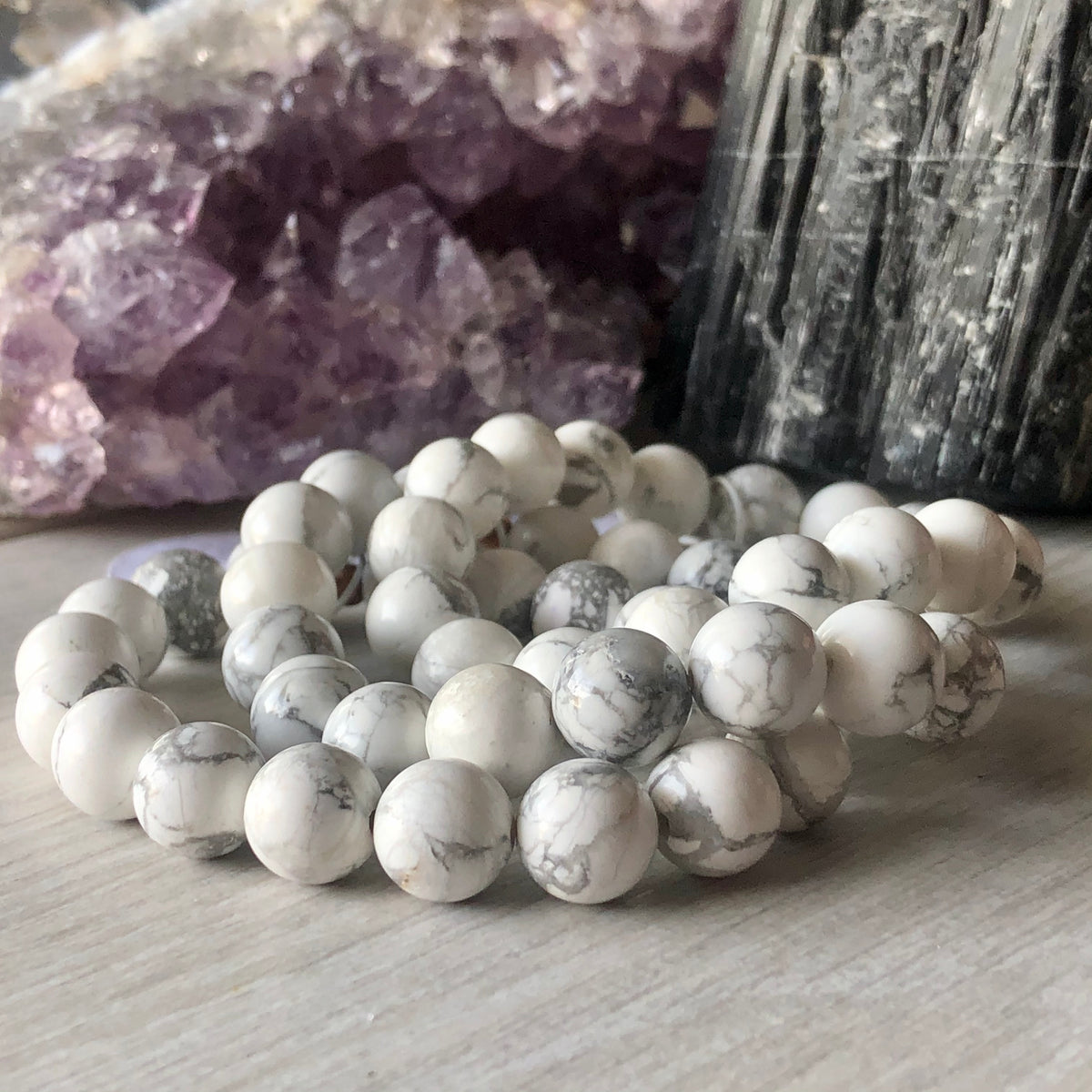 Howlite Stretch Bracelet 10mm – Wholehearted Crystal Creations