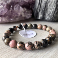 Rhodonite Stretch Bracelet – Wholehearted Crystal Creations