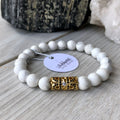 Howlite Bracelet Gold Pave Cubic Zirconia Spacer – Wholehearted Crystal Creations