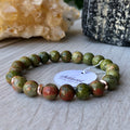 Unakite Jasper Rose Gold Hematite Stretch Bracelet – Wholehearted Crystal Creations