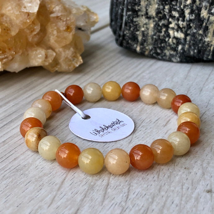 Orange & Yellow Aventurine Stretch Bracelet (59)