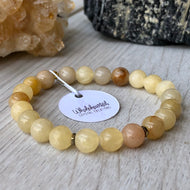 Yellow Calcite Aventurine Gold Hematite Stretch Bracelet – Wholehearted Crystal Creations