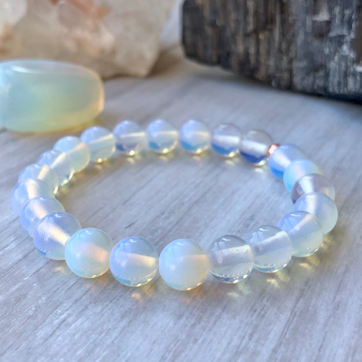 Opalite Stretch Bracelet – Wholehearted Crystal Creations