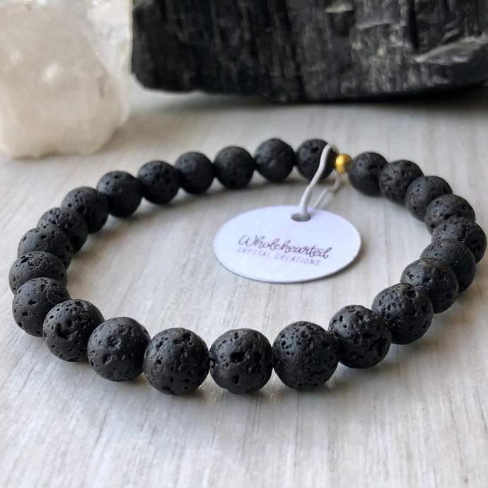 Lava Stone Diffuser Stretch Bracelet