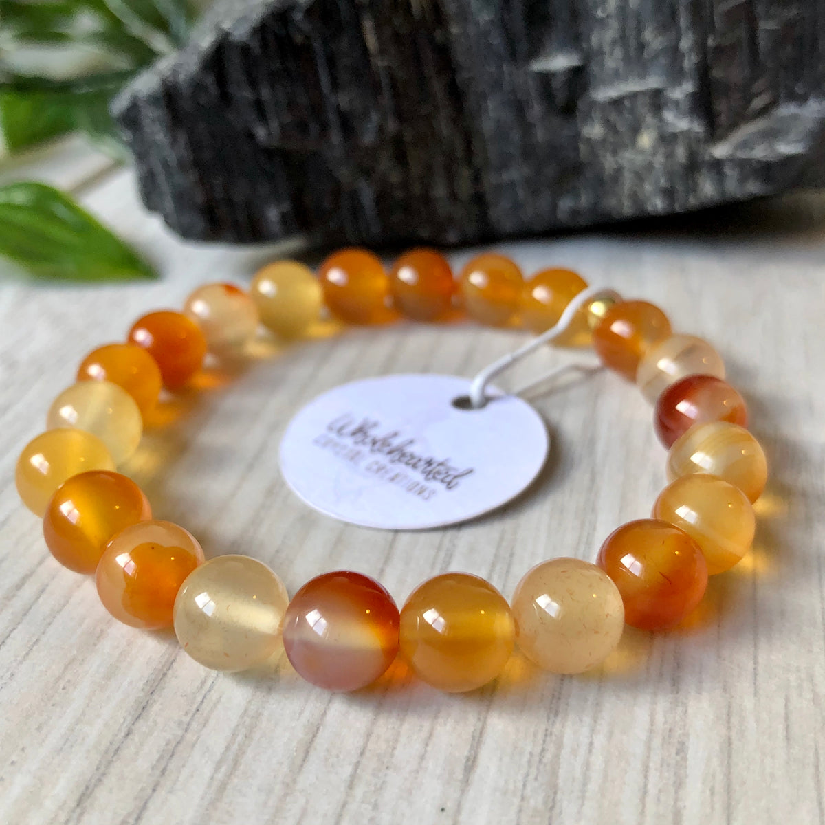 Carnelian Beaded Stretch Bracelet – Wholehearted Crystal Creations