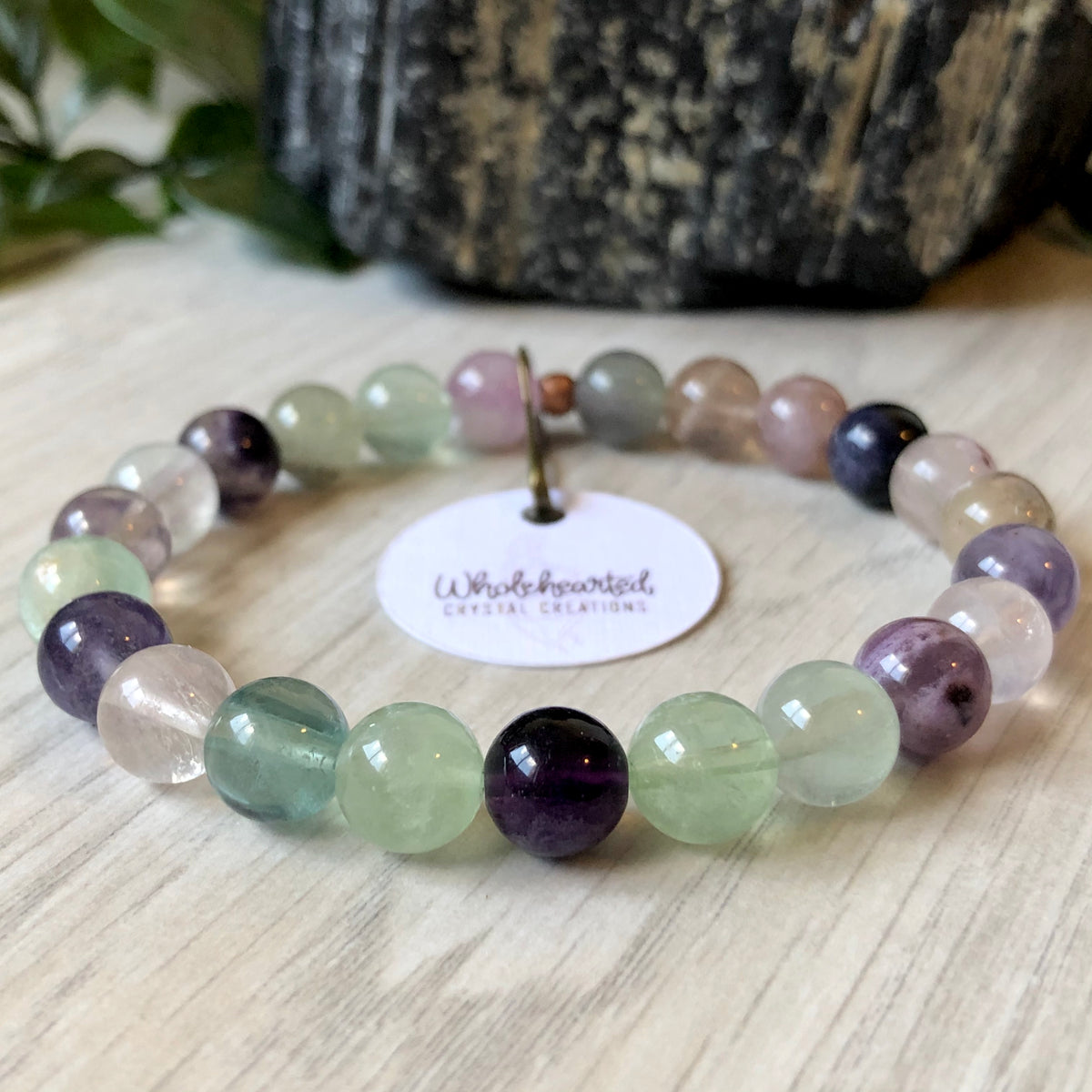 Rainbow Fluorite Stretch Bracelet – Wholehearted Crystal Creations