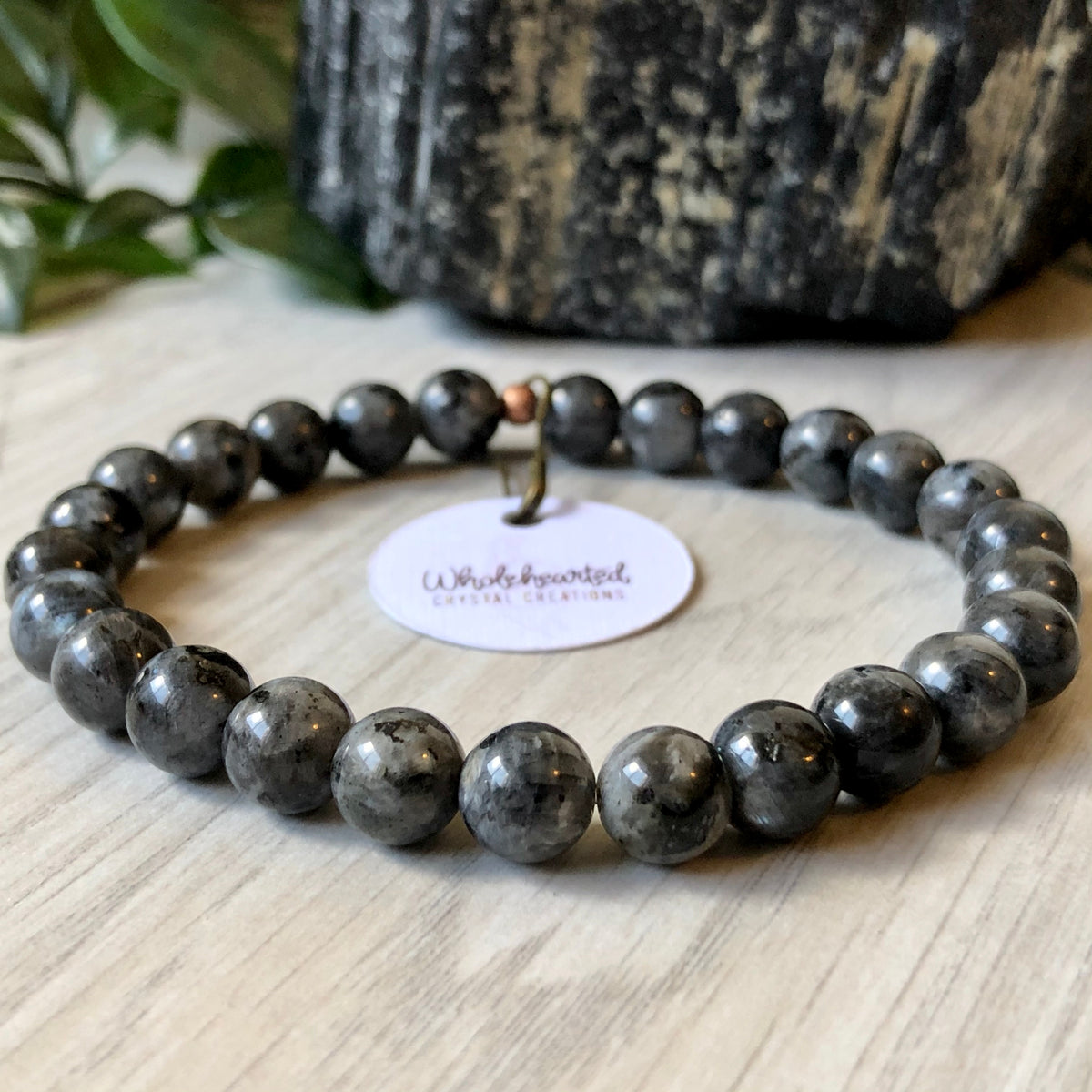 Larvikite Black Labradorite Stretch Bracelet – Wholehearted Crystal Creations