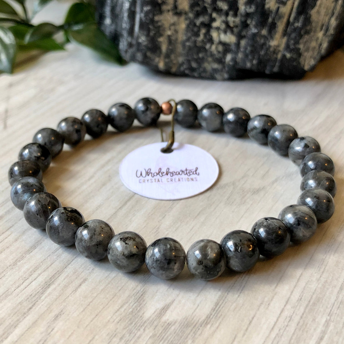 Larvikite Black Labradorite Stretch Bracelet – Wholehearted Crystal Creations