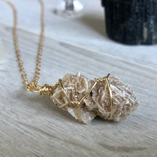 Desert Rose wire wrapped necklace