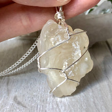 Chalcedony wire wrapped necklace