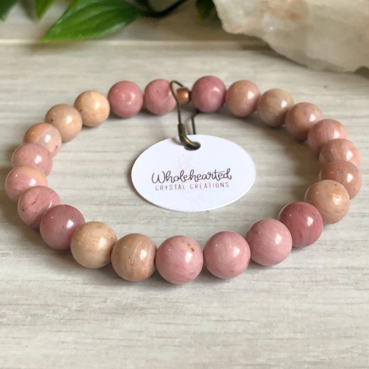 Rhodonite Stretch Bracelet – Wholehearted Crystal Creations
