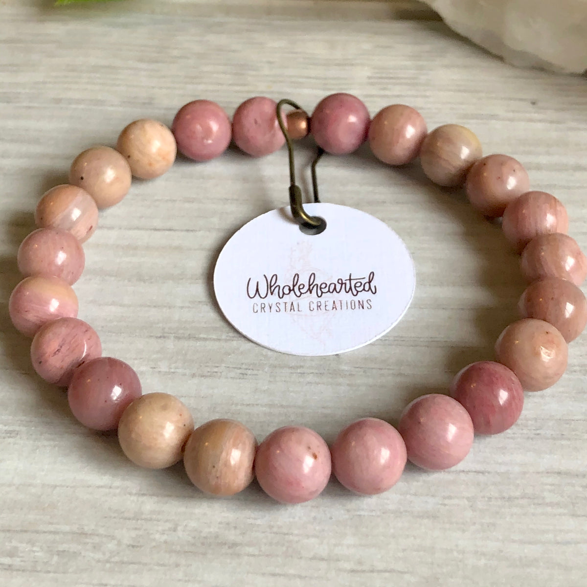 Rhodonite Stretch Bracelet – Wholehearted Crystal Creations