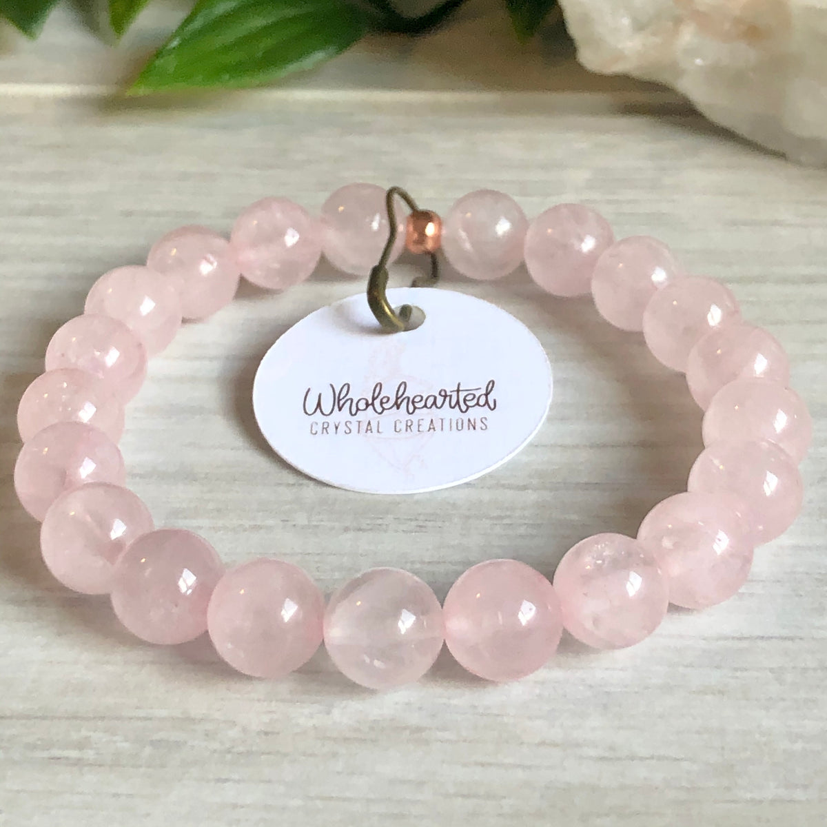 Rose Quartz Stretch Bracelet – Wholehearted Crystal Creations