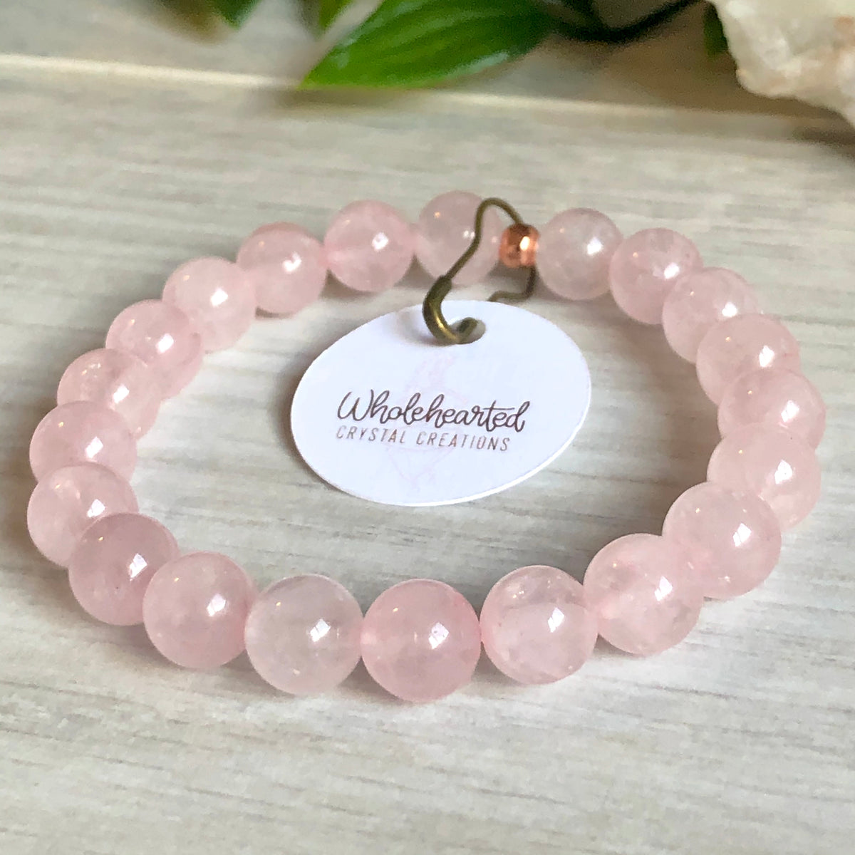 Rose Quartz Stretch Bracelet – Wholehearted Crystal Creations