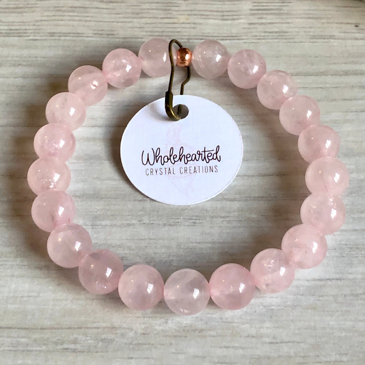 Rose Quartz Stretch Bracelet – Wholehearted Crystal Creations