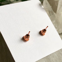 Amethyst Stud Earrings | Rose Gold | 12mm (019)