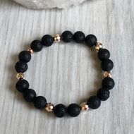 Lava Stone Diffuser Bracelet Rose Gold Hematite Spacers – Wholehearted Crystal Creations