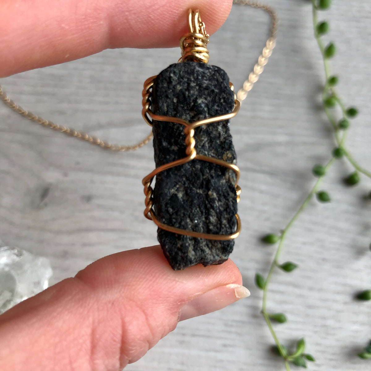 Black Tourmaline Wire Wrapped Crystal Necklace – Wholehearted Crystal Creations