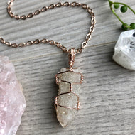 Spirit Quartz Wire Wrapped Necklace – Wholehearted Crystal Creations