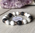 Howlite Lava Stone Rose Gold Hematite Stretch Bracelet 10mm – Wholehearted Crystal Creations