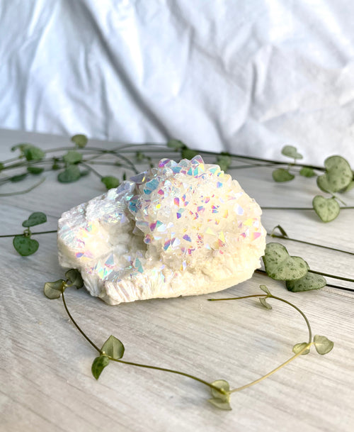 Angel Aura Quartz Cluster Crystal Specimen – Wholehearted Crystal Creations
