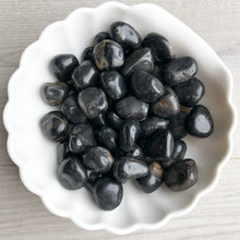 Black onyx tumbled pocket stone crystal specimen
