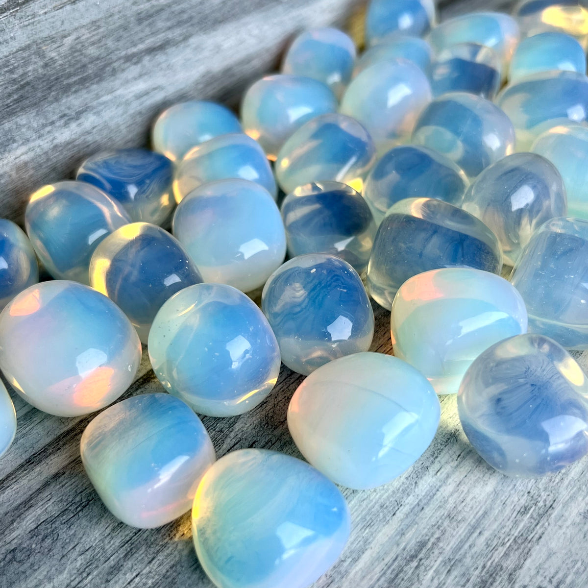 Opalite Large Tumbled Pocket Stone Crystal Specimen – Wholehearted Crystal Creations