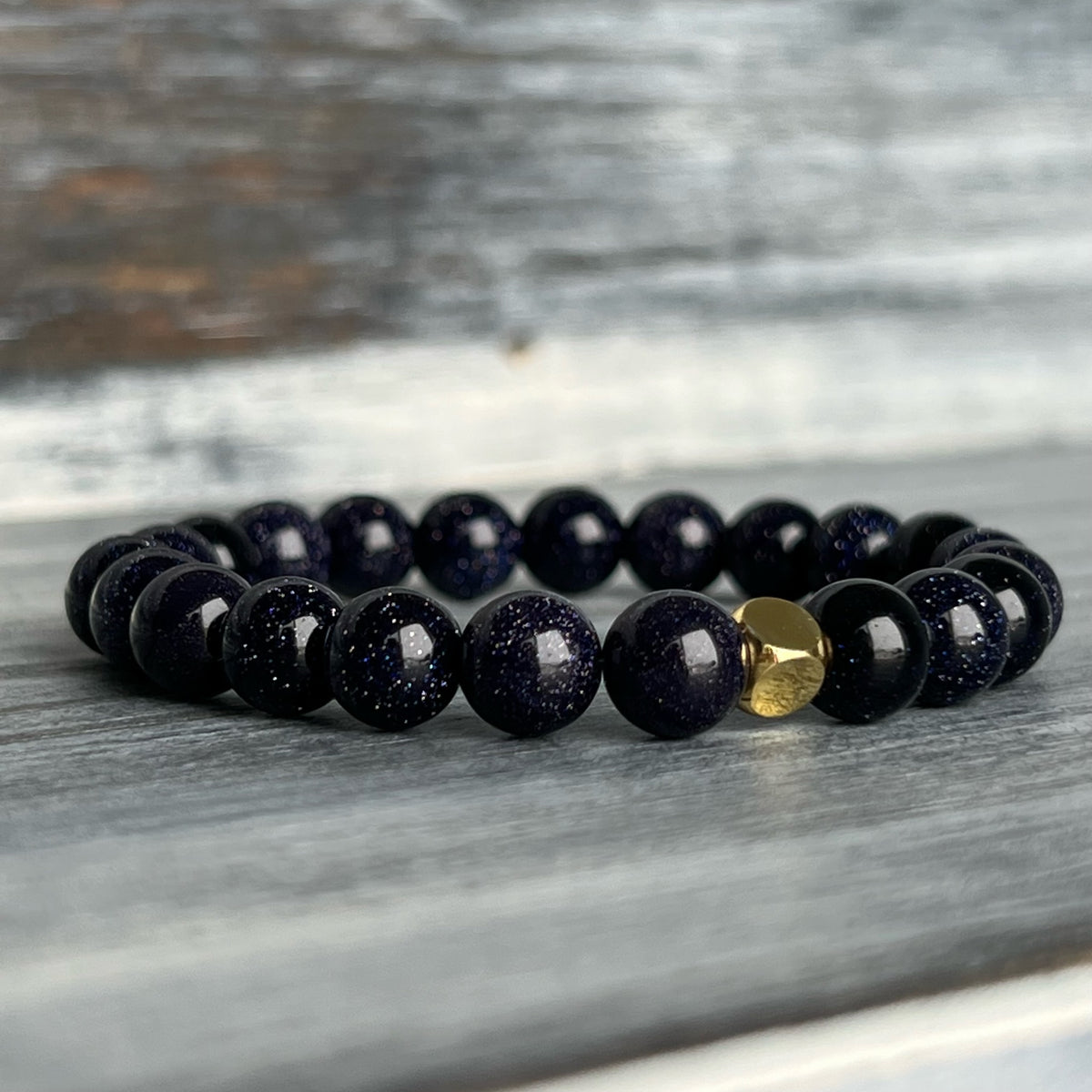 Blue Goldstone Stretch Bracelet – Wholehearted Crystal Creations