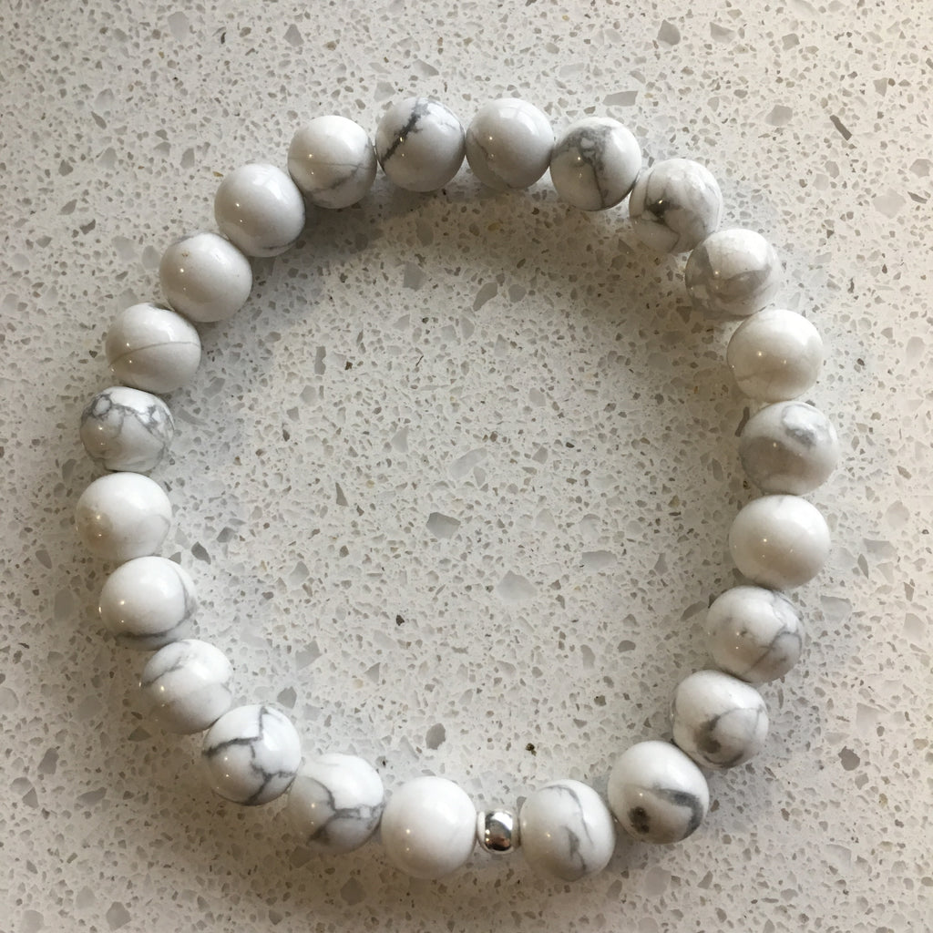 Matte Howlite Stretch Bracelet 8mm – Wholehearted Crystal Creations