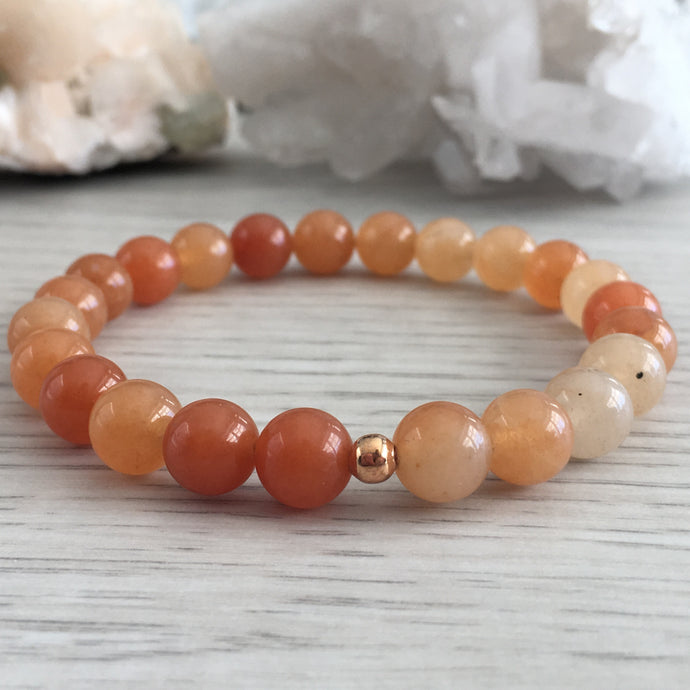 Orange Aventurine Stretch Bracelet