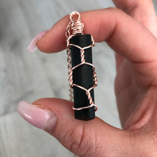 Black Tourmaline Wire Wrapped Necklace
