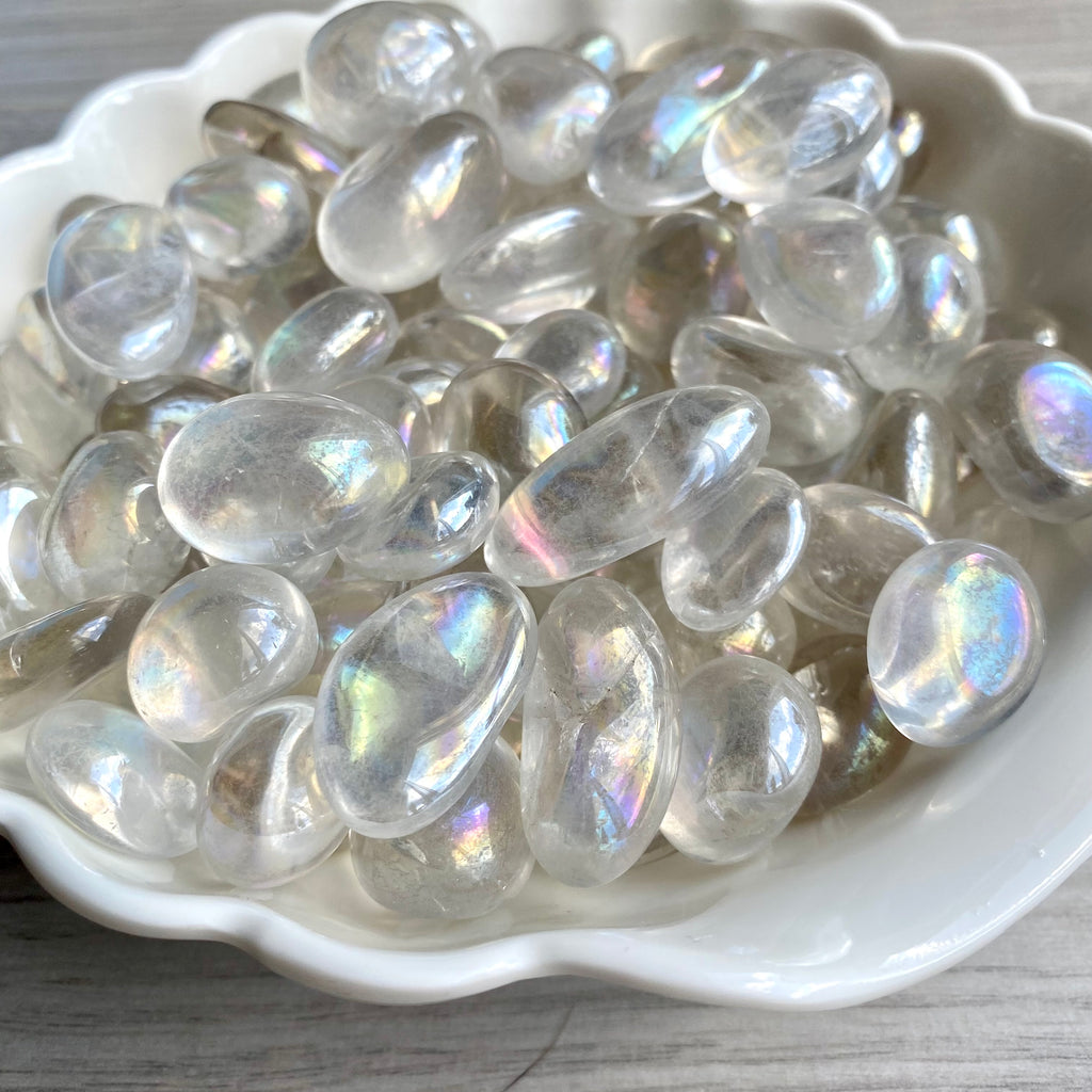 Angel Aura Tumbled Pocket Stone Specimen – Wholehearted Crystal Creations