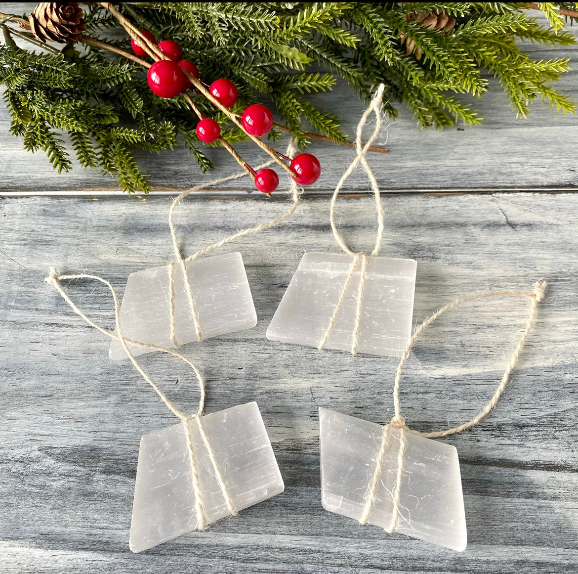 Selenite Tree Hanger Ornament – Wholehearted Crystal Creations