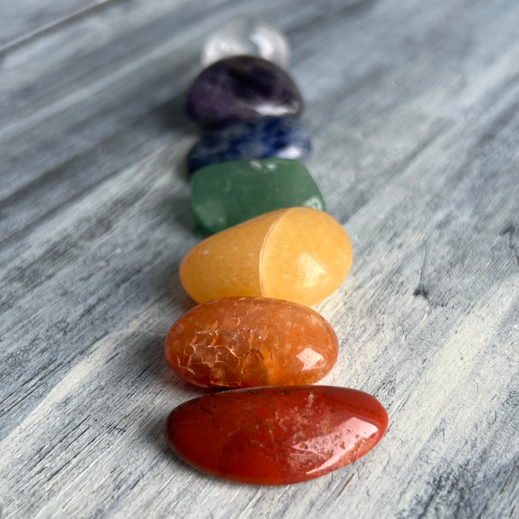 7 Chakra Healing Crystal Specimen Tumble Set – Wholehearted Crystal Creations