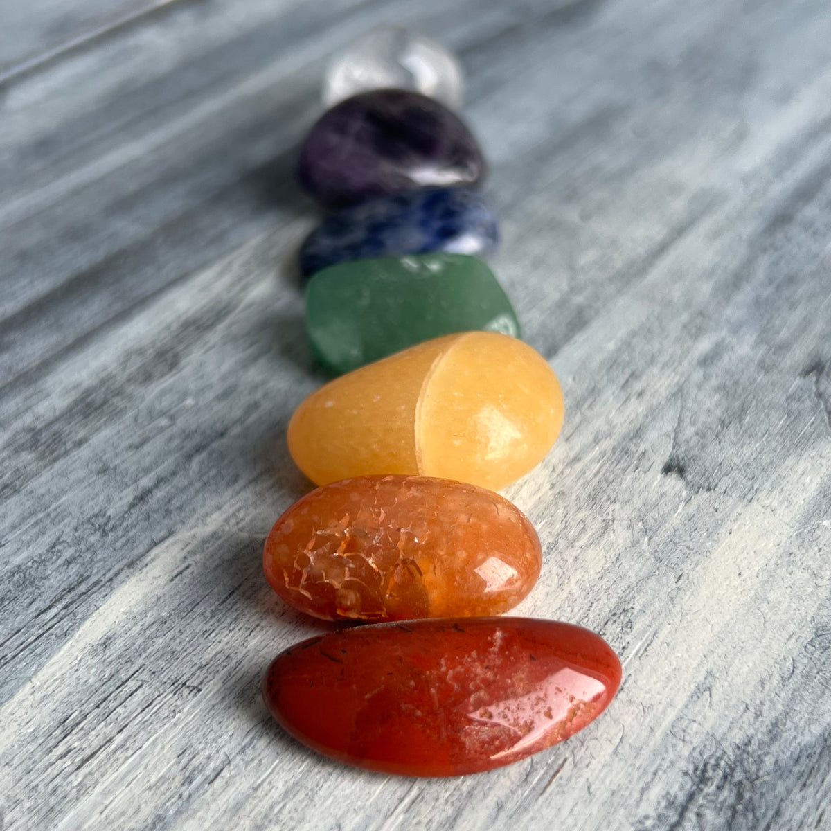 7 Chakra Healing Crystal Specimen Tumble Set – Wholehearted Crystal Creations