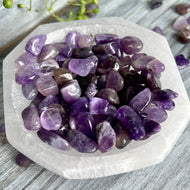 Amethyst Extra Small Tumbled Pocket Stone x4 – Wholehearted Crystal Creations
