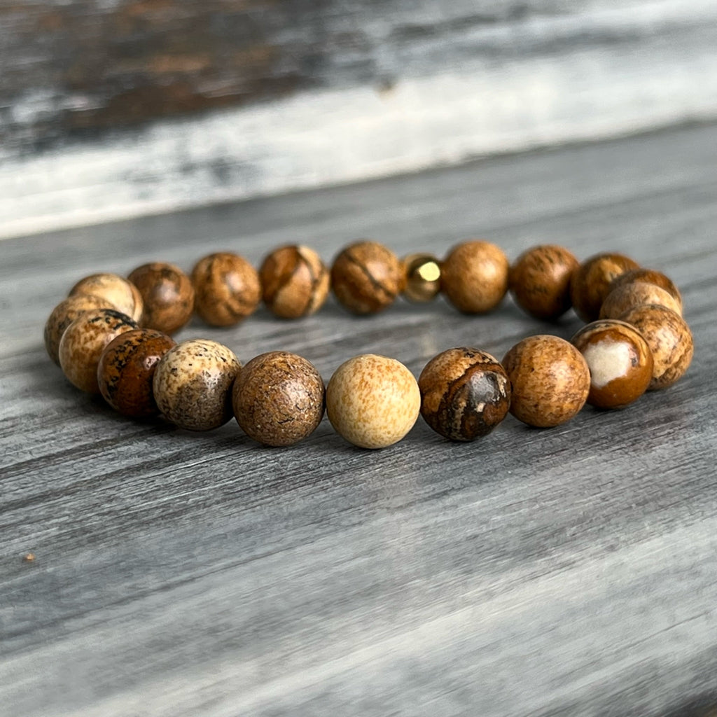 Picture Jasper Stretch Bracelet – Wholehearted Crystal Creations
