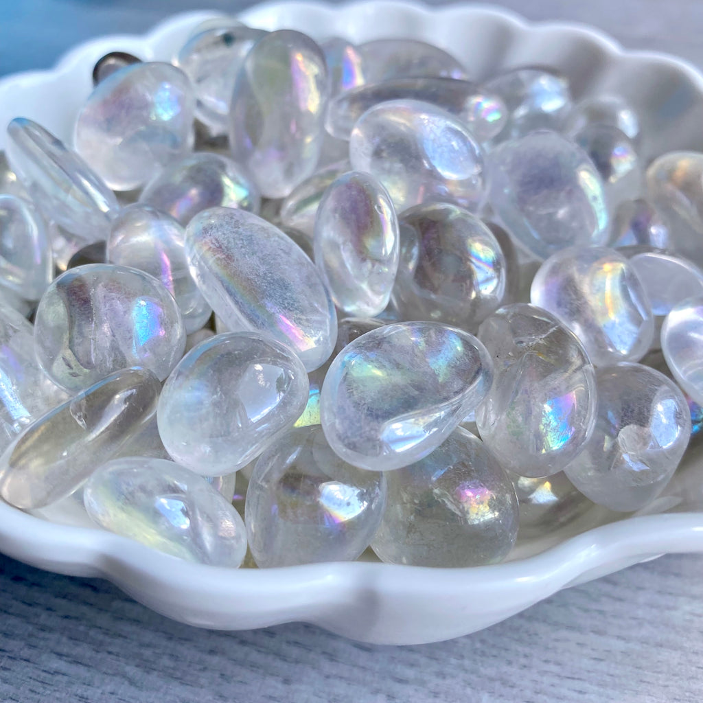 Angel Aura Tumbled Pocket Stone Specimen – Wholehearted Crystal Creations