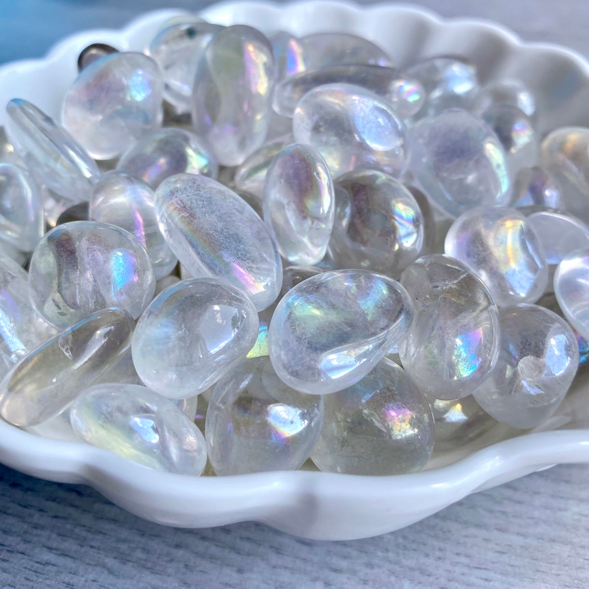 Angel Aura Tumbled Pocket Stone Specimen – Wholehearted Crystal Creations